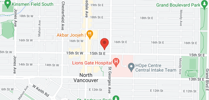 map of 401 150 E 15TH STREET